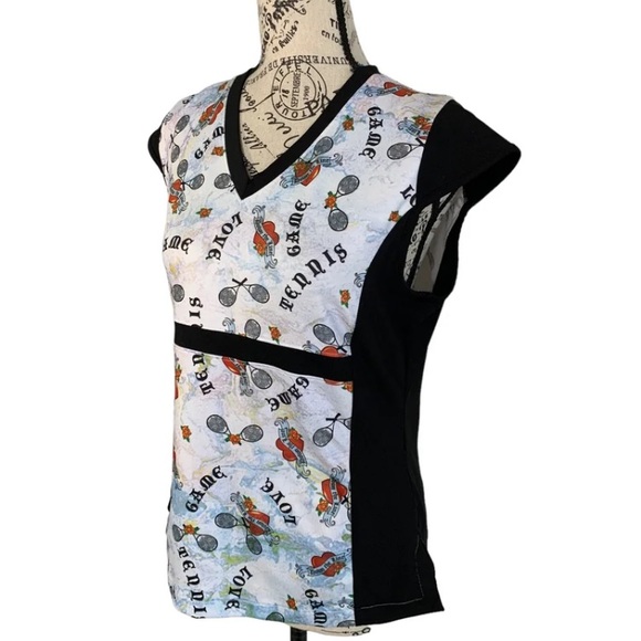 dTL tennis blouse women’s size medium - Picture 4 of 10